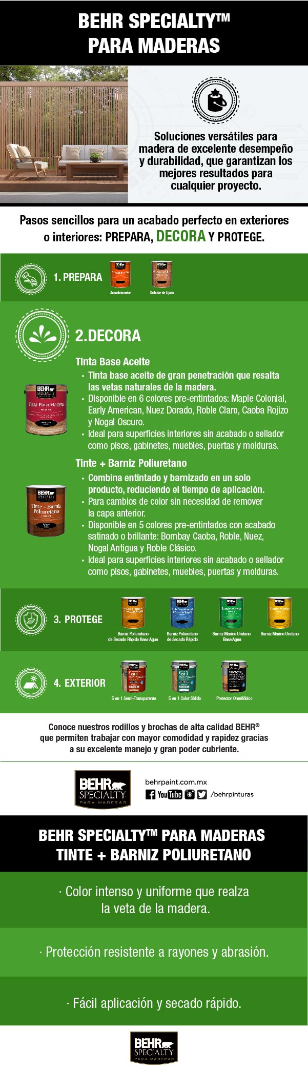 Behr Specialty para Maderas Home Depot México